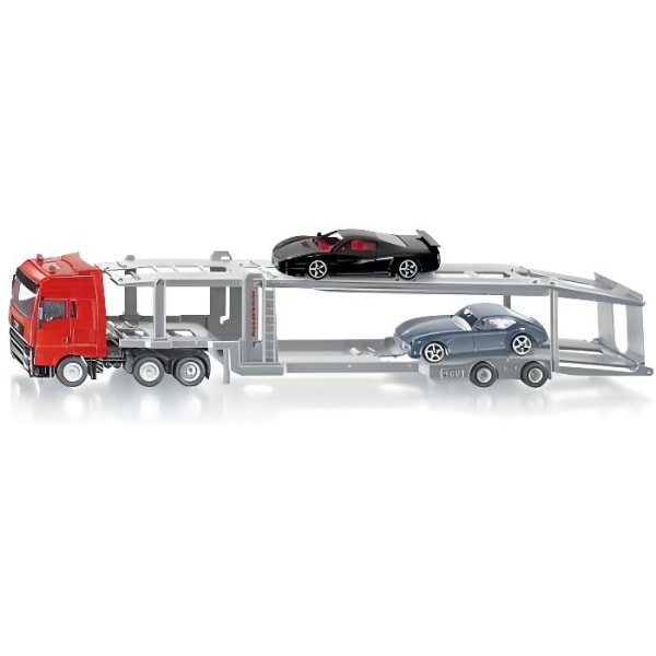 SIKU Carrier Truck - MAN-modell med två axlar - Skala 1/50 - Röd och grå