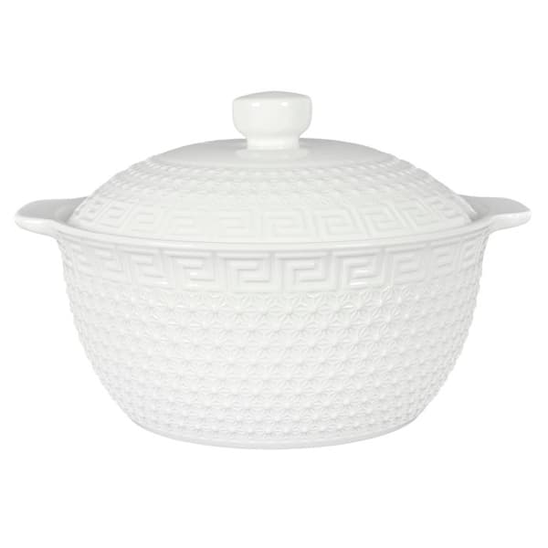 Soppset - HOME DECO FACTORY - 9 Delar - Porslin - Vit Vit