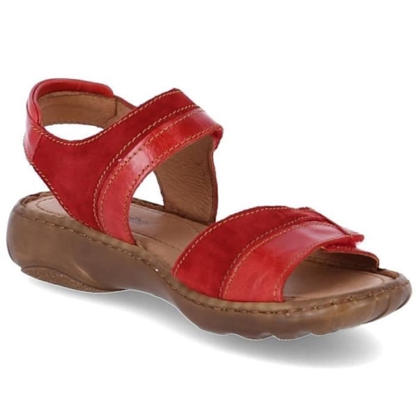 Sandaler - Josef Seibel - Debra 37 - Läder - Bordeaux - Kvinna - Platt Häl Bordeaux 39