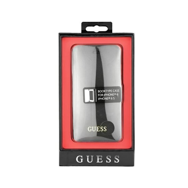 Etui folio - GUESS - iPhone 6 / 6S - Naturläder - Mjuk - Svart Svart