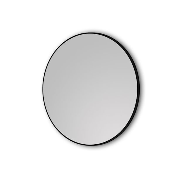Cirkulär badrumsspegel 60 cm i diameter - mattsvart finish - RING DARK 60