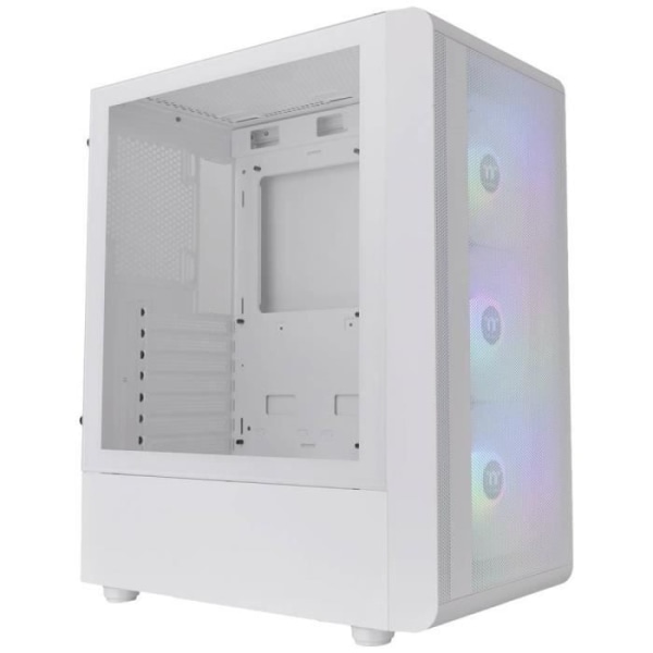 Thermaltake CA-1X2-00M6WN-00 Midi Tower White Gaming Case 3 förinstallerade LED-fläktar, sidofönster