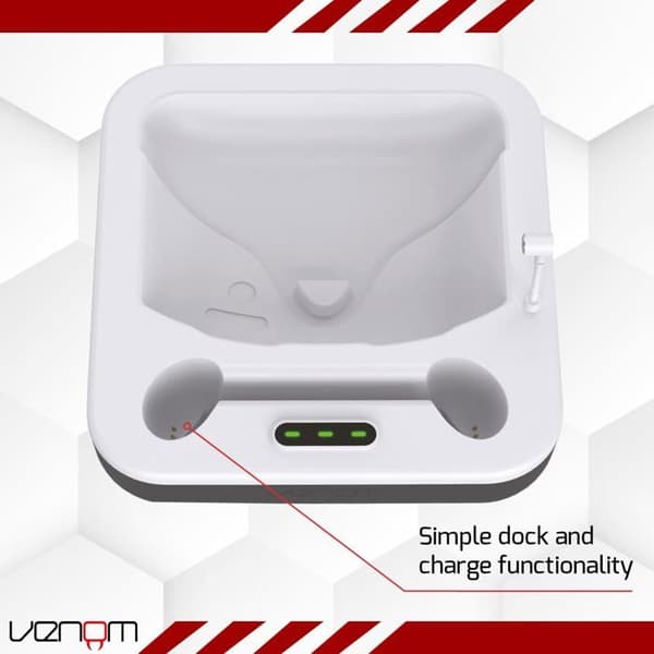 Laddstation Venom för Meta Quest 3S — USB-docka + 2 uppladdningsbara batterier för kontroller