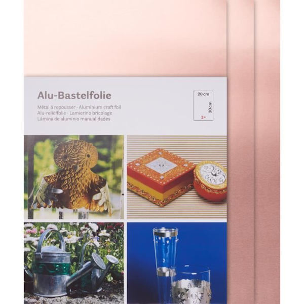 Plastfolier - Rayher - Koppar - 20 x 30 cm - 3 stycken - Tjocklek 0,15 mm Koppar