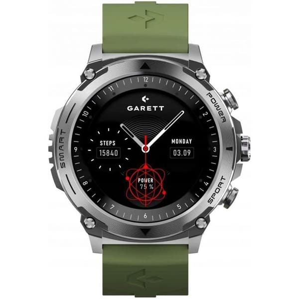 Bluetooth-klocka - smartklocka - Garett Atom Silver Steel