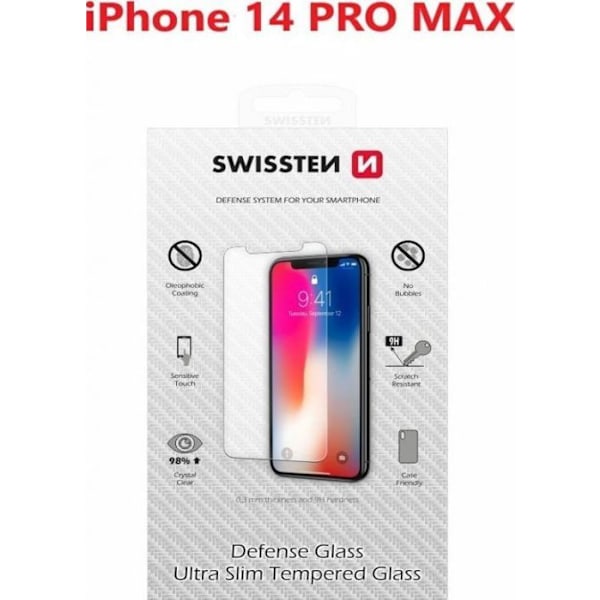 Vitre - skärm för pekplatta Swissten - 74517932 - Härdat glas för Apple iPhone 14 Pro Max RE 2,5D