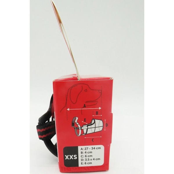 Muzzle 27-34 cm SILAS XXS svart för liten hund. - Flamingo Svart