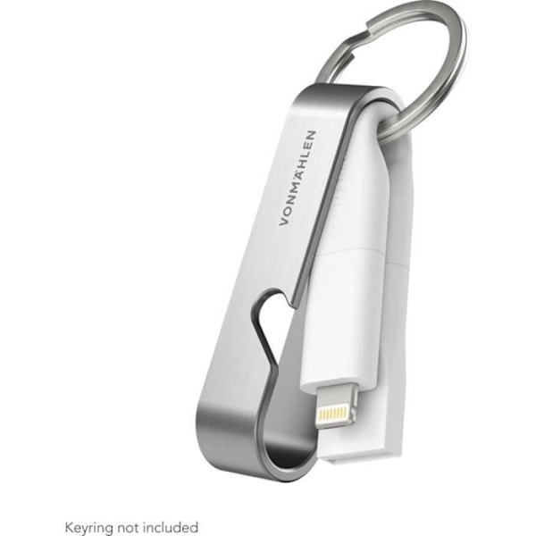 Nyckelring - High Six - Allroundo® - 6 i 1 - Metall och Plast - Unisex Vit/Silver, Helt svart