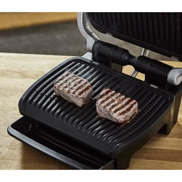 Tefal OptiGrill Elite köttgrill 12 AUTOMATISKA PROGRAM ROSTFRITT STÅL GC750D12 RENOVERAD Rostfritt stål / Svart