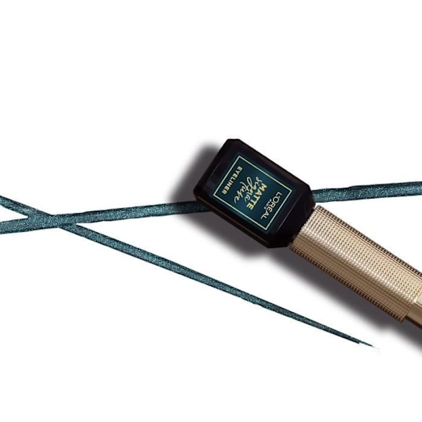 L'OREAL PARIS Matt Signatur Långvarig Matt Borste Eyeliner - Smaragdgrön - 3 ml Smaragdgrön