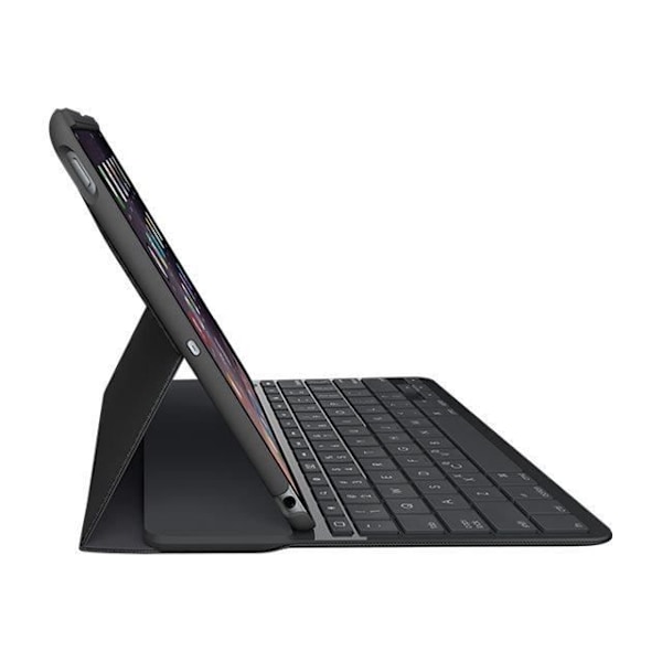 Logitech Slim Folio - Tangentbord och fodral - Bluetooth - Spanska QWERTY - svart - för Apple 9,7-tums iPad