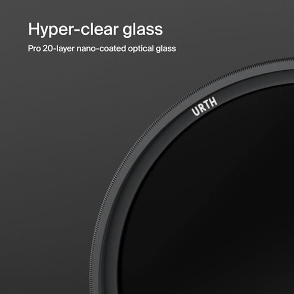 ND8 graderad filter - Urth - 55 mm - Ljusreduktion 3 f-stop - SCHOTT glas - Nano-beläggning 20 lager