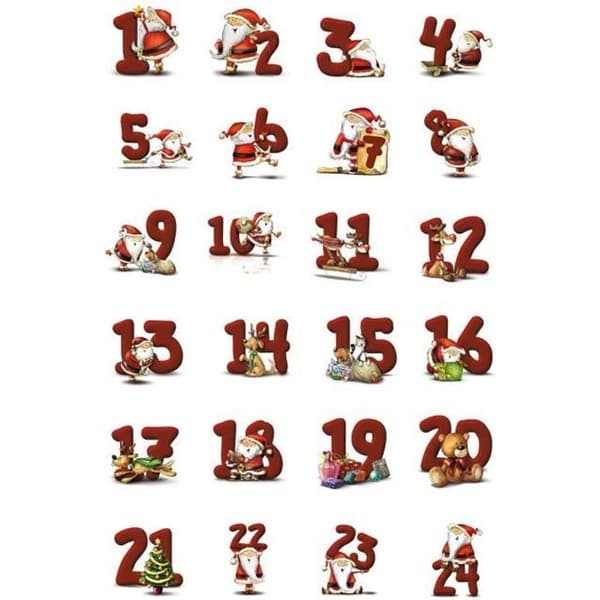 Juldekal "pepparkaksnummer"