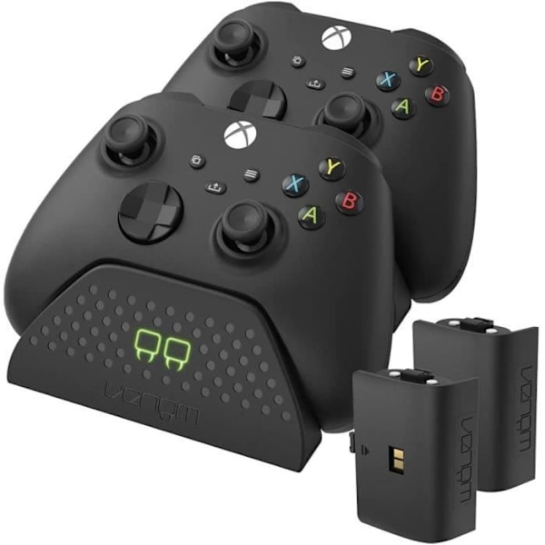 Dual Dock Laddningsstation för XBOX Series Controllers - VENOM - VS2881 - Svart Svart