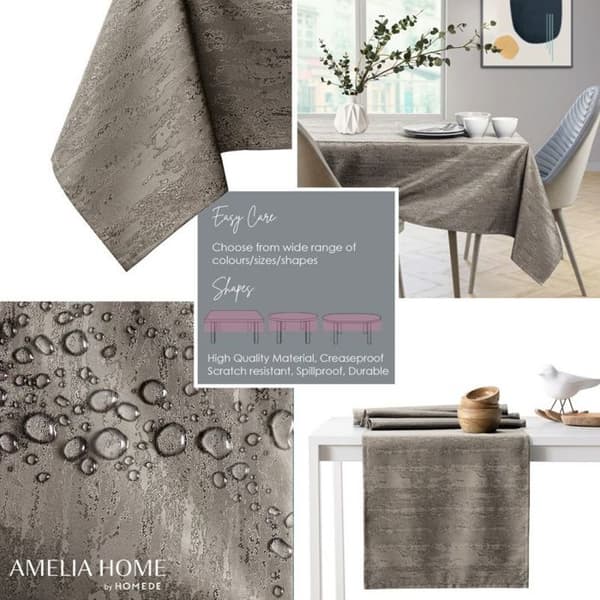 Nappe de table Flhf Nappe de Table Vesta cappuccino pressé moderne 100x100 AmeliaHome