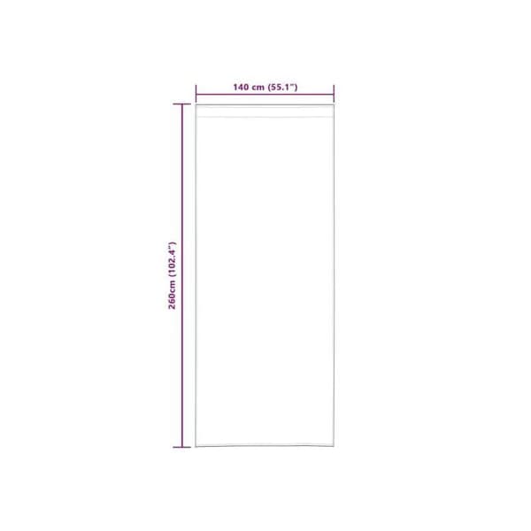 Gardiner i voile - vidaXL - Mörkgrå - Polyester - 260x140 cm - Set om 2 - Utvändig montering Mörkgrå