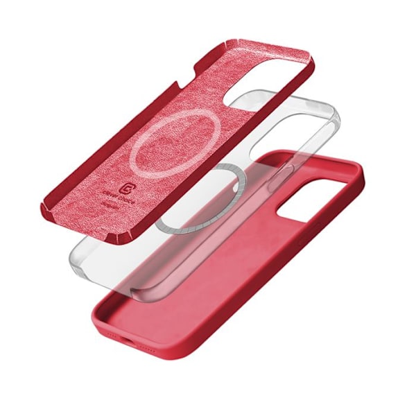 Telefonfodral - Crong - iPhone 15 Pro Max - Rosa - Mjuk - Stötsäker MagSafe Rosa