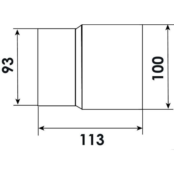 Regiplast Manchon anslutning 93/100 x 113 mm Vit - RC Vit