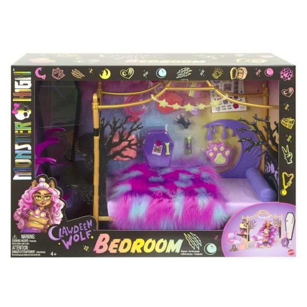 Monster High-Clawdeen Wolf's Chamber-Set HHK64 Flerfärgad