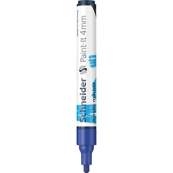 Akrilmarkers - Paint-It - 320 - Blå färg - 4 mm spets - Oföränderlig Blå