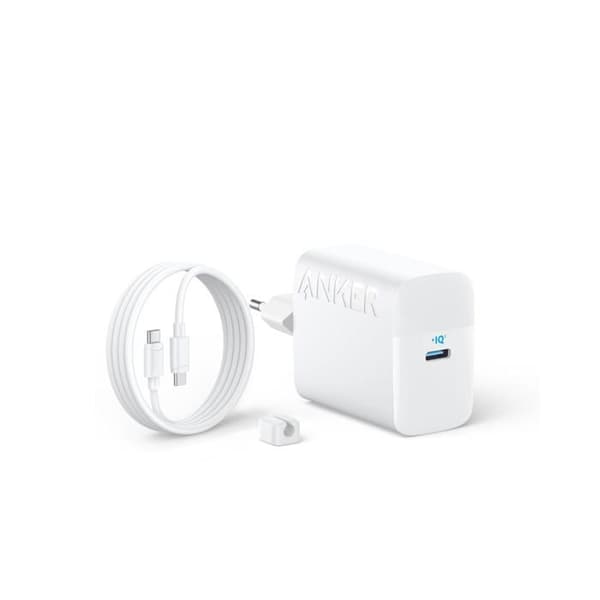 Anker 45W USB-C Snabbladdare PPS - 1,5 m Kabel, MultiProtect, Kompatibel med Samsung S24/S23/iPhone/Pixel Vit