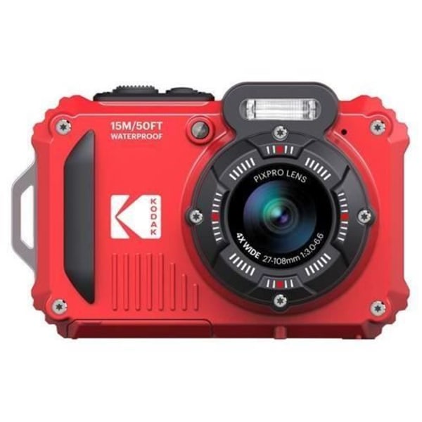 Kodak Pixpro WPZ2 vattentät kompaktkamera Röd - 0819900014020