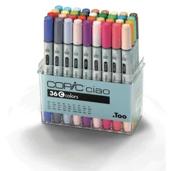 Set med 36 Manga Markers Copic Ciao Set C - Copic Multicolor - Assorted Flerfärgad
