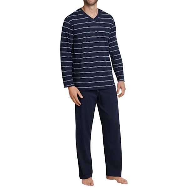 Pyjamas herr - SCHIESSER - Klassisk 2 delar - Marinblå - Enkeltröja Marin XXL