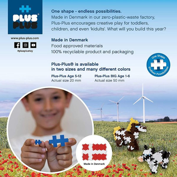 Pedagogiskt spel - Construction Plus Plus - Mini Basic Pack 300 stycken - Blandat - Från 6 år Flerfärgad