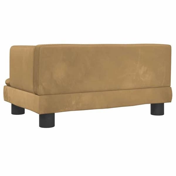 vidaXL Barnsoffa brun 60x40x30 cm sammet 3196322