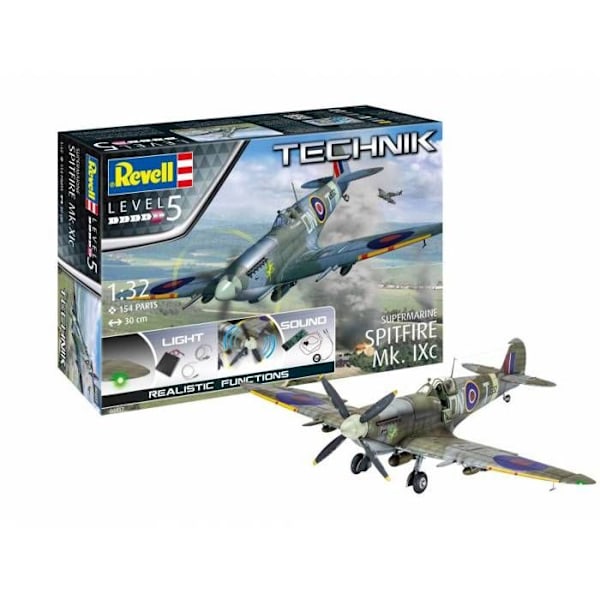 REVELL - Modellflyg Supermarine Spitfire Mk.ixc Teknik Revell 00457 1/32 Modell Stridsvagn Promo - Ref : 11324