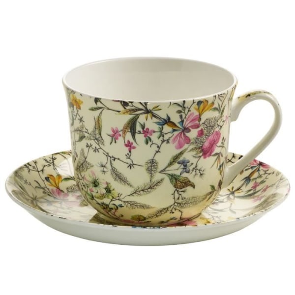 Maxwell & Williams Kilburn-mugg med GB fat, kaffe - teglas, sommarblom, porslin, WK03300