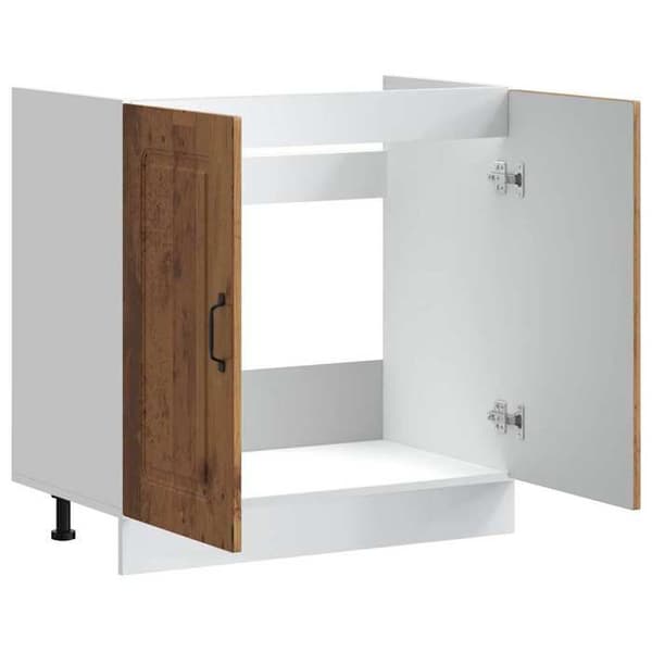 vidaXL Underskåp för diskho Kalmar svart 80x46x81,5 cm engineeringträ, köksunderskåp, köksunderskåp med 853455