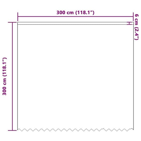 Blommönstrad spetsgardin - vidaXL - 300x300 cm - Vit - Polyester - Ljusfiltrerande - Integritetspaneler Vit