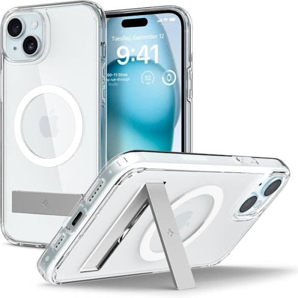 Coque iPhone 15 Plus - Spigen - Ultra Hybrid S MagFit - Transparent - Stöd - Luftkuddeskydd Transparent