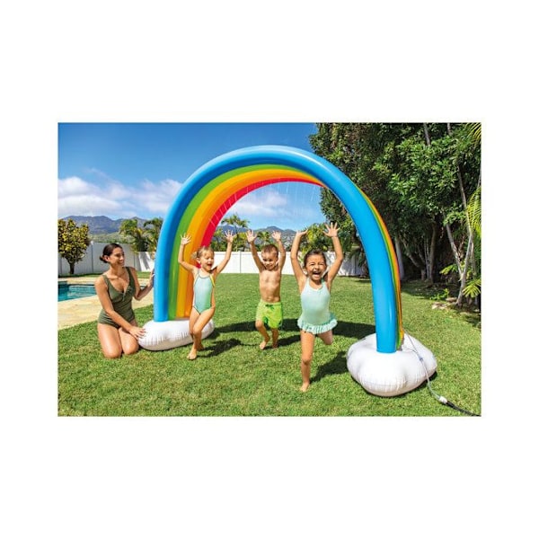Sprinkler - INTEX - Arc en Ciel XXL - Bas fylld med vatten - Trädgårdsbevattning - Flerfärgad Flerfärgad