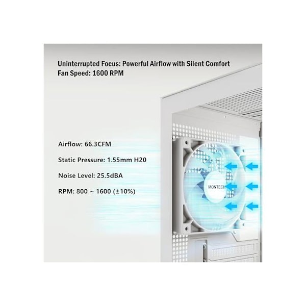 Montech GF120 ARGB PWM Vit