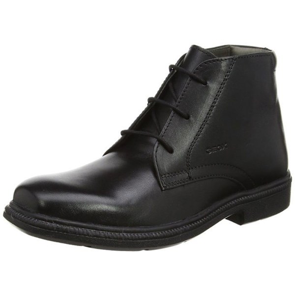 Richelieu-skor - Geox - Jr Federico A - Full-grain läder - Gummisula - Lätt Svart 44