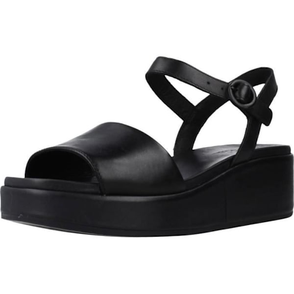 Sandaler Dam - CAMPER - Misia - Svart läder - Fodrad sula - Kilklack Svart 40