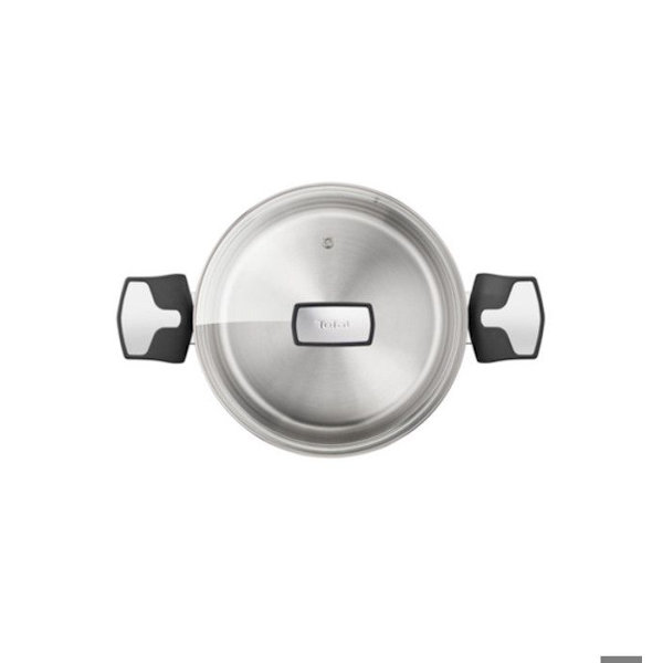 Tefal Rostfri kastrull 22cm + glaslock - e3016104 rostfritt stål
