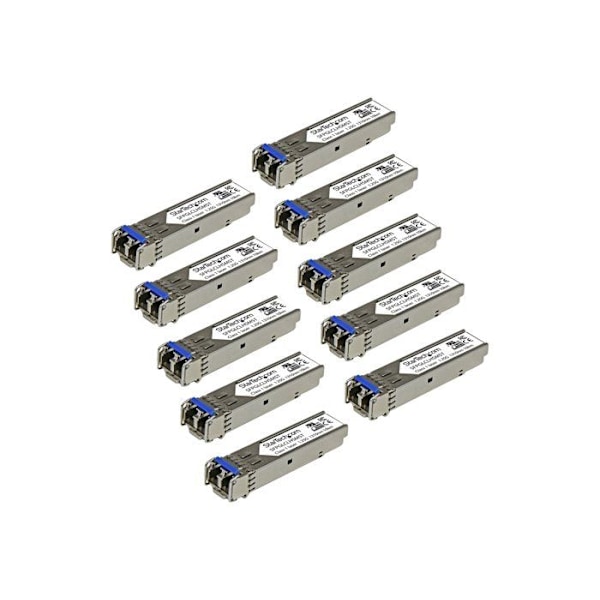 STARTECH Cisco GLC-LH-SM-kompatibel SFP GBIC-modul - paket med 10 - för fiberoptiskt nätverk