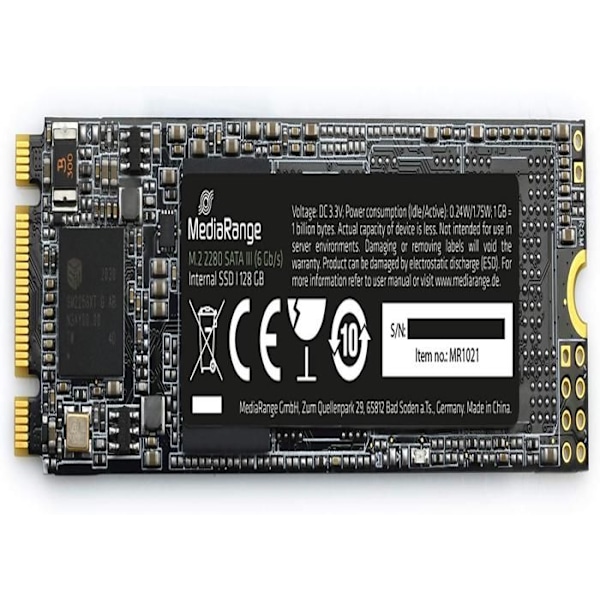 Diske SSD M.2 - MEDIARANGE - MR1021 - 128 Go - SATA III - 3D TLC NAND