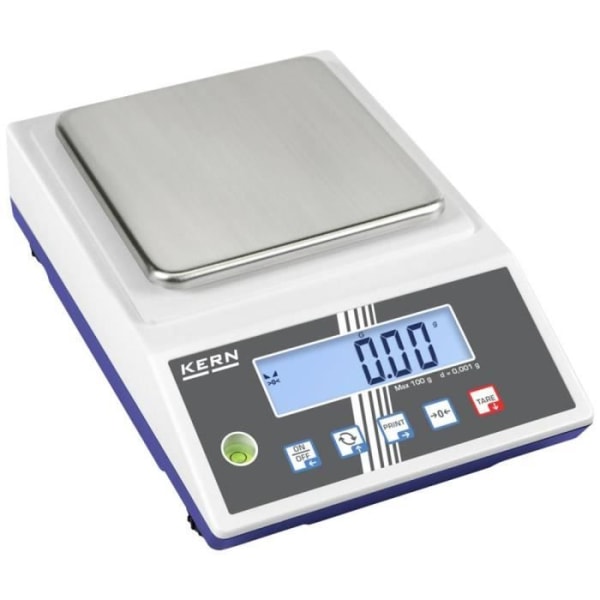 Kern PCB 1000-2-2023e precisionsvåg - Vit - Viktområde 1,2 kg - Läsbarhet 10 mg