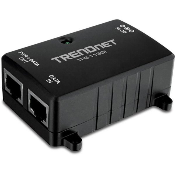 Gigabit PoE injektor - TRENDNET - TPE-113GI - Full Duplex Gigabit - Avstånd upp till 100m