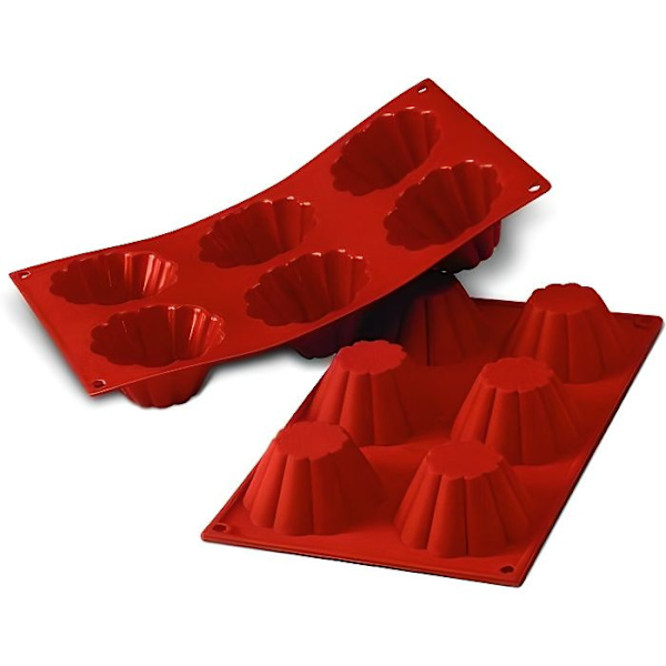 Moule à brioche - SILIKOMART - 20.034.00.0065 - Silikon - 6 minis - Röd Röd