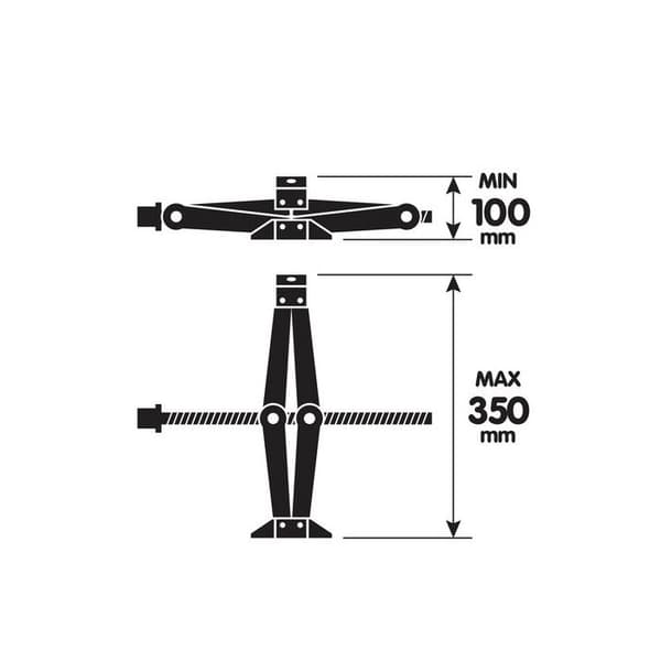 Cric Ciseau 1 ton med spärr - LAMPA