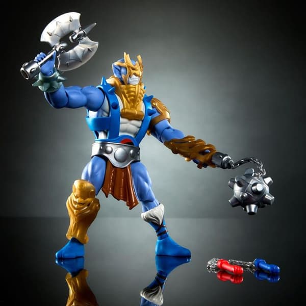 Figur - MATTEL - Panthro - Mästarna i Universum x ThunderCats - 14 cm - blå blå
