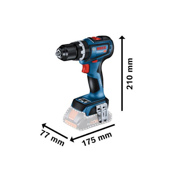 18V GSB 18V-90 C slagborrskruvmejsel + 2 GBA 4Ah batterier + laddare i L-BOXX box - BOSCH - 06019K6103