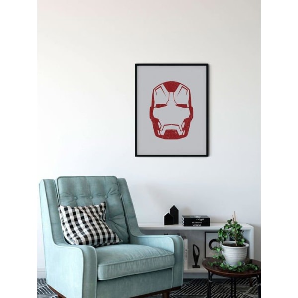 Komar canvasmålning - WB-M-014-50x70h - WTD Mantiburi Väggdekal Iron Man MK 43 hjälmmotiv 50 x 70 cm
