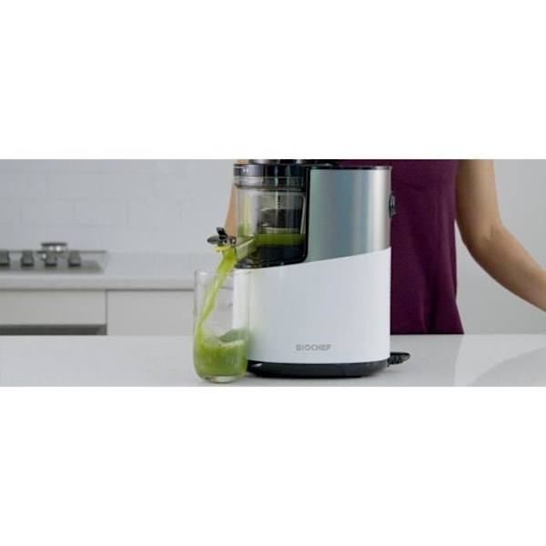 Juice Extractor - BioChef - Atlas Whole Slow Juicer PRO - 400W - 40 rpm - Öppning 8x8cm Vit